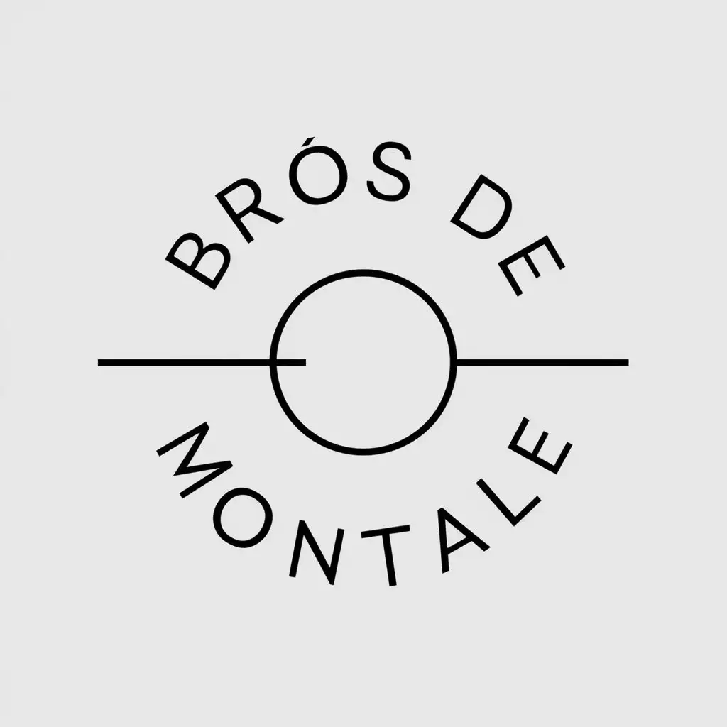 LOGO Design For Bros de Montale Minimalistic Circle Symbol on Clear Background