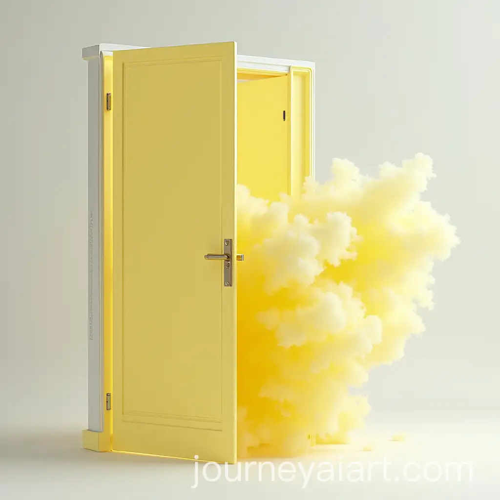 Abstract-Art-Depicting-Clarity-and-Power-with-White-and-Yellow