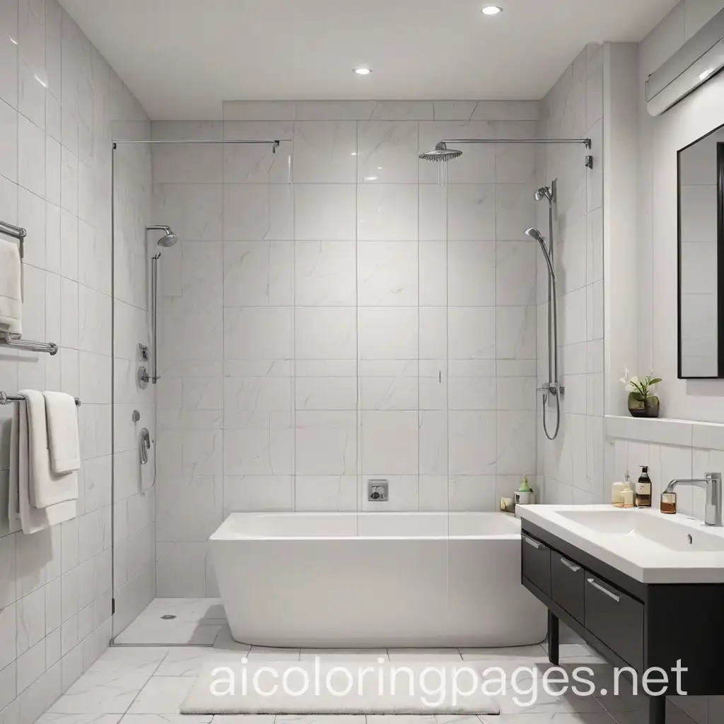 Simple-Black-and-White-Luxury-Shower-Room-Coloring-Page