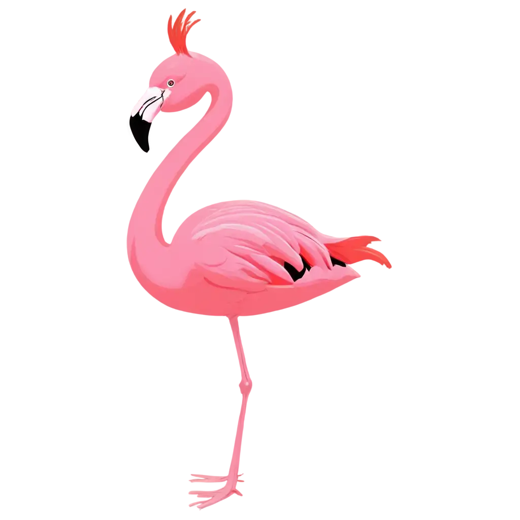 Flamingo-Cartoon-PNG-HighQuality-Transparent-Image-for-Creative-Projects