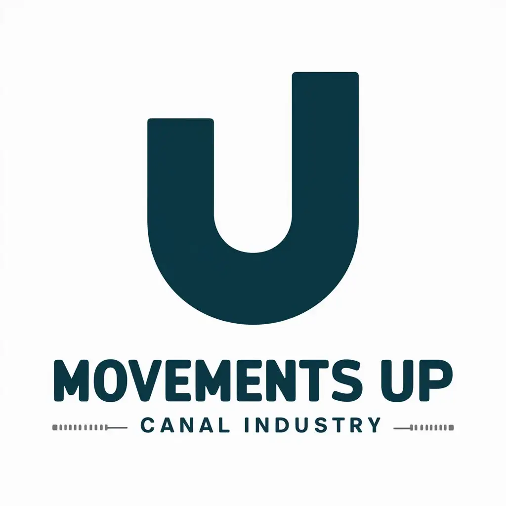 a vector logo design,with the text "Movements Up", main symbol:Movements up,Moderate,be used in Canal industry,clear background