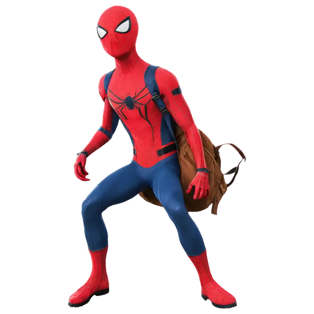 SpiderMan-Wearing-Backpack-PNG-HighQuality-Image-for-Versatile-Usage