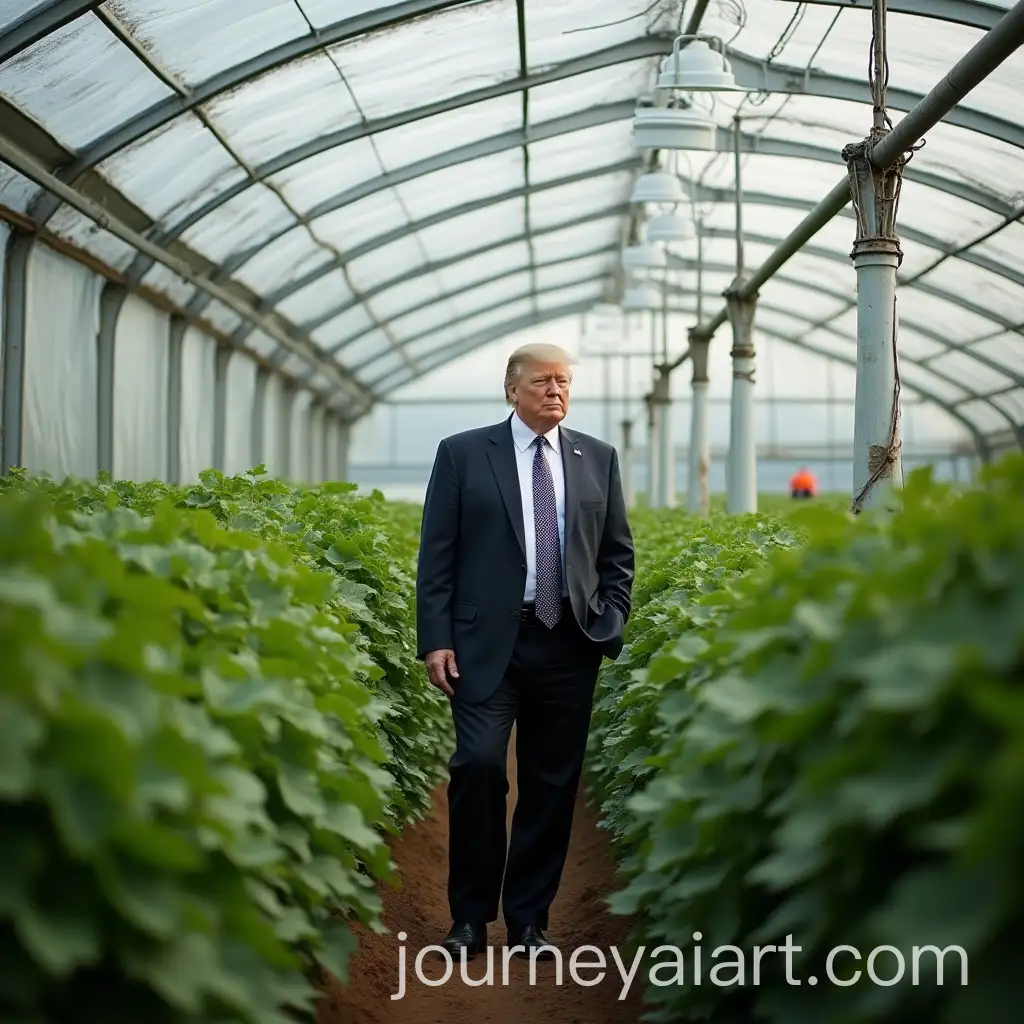 Donald-Trump-in-Greenhouse-with-Agricultural-Plants