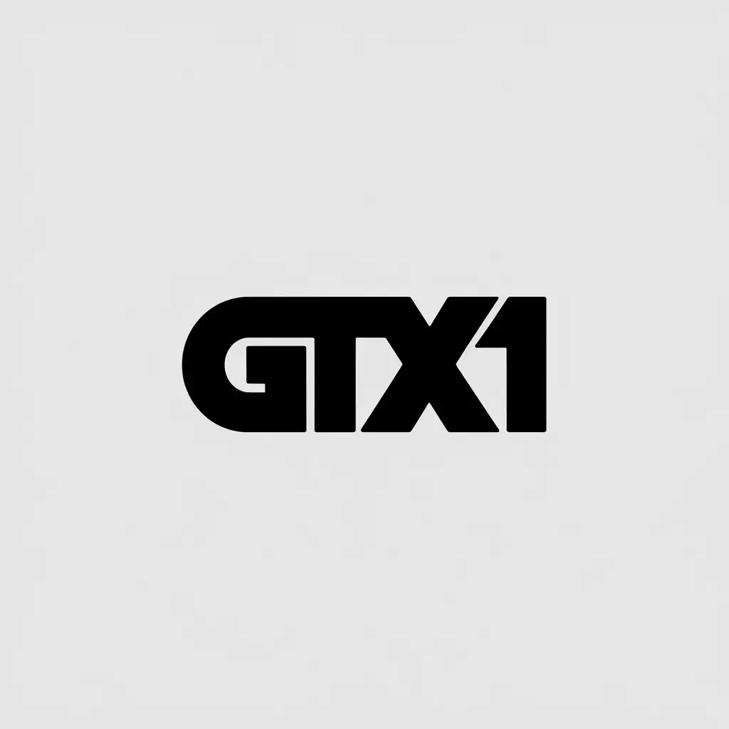 LOGO Design for GTX1 Minimalistic Wordmark for Events Industry with Clear Background