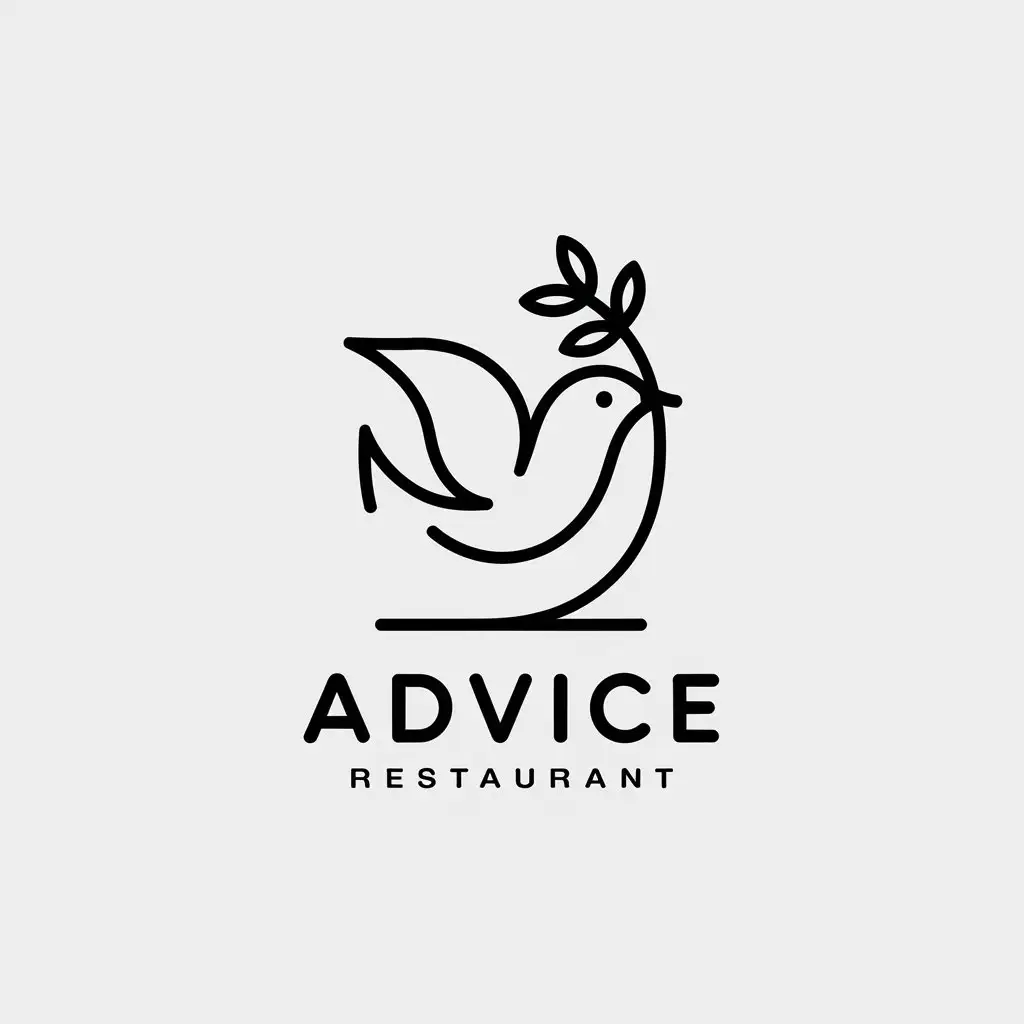 LOGO Design for Advice Peaceful Comfort Beautiful Cozy Minimalistic for Restaurant Industry