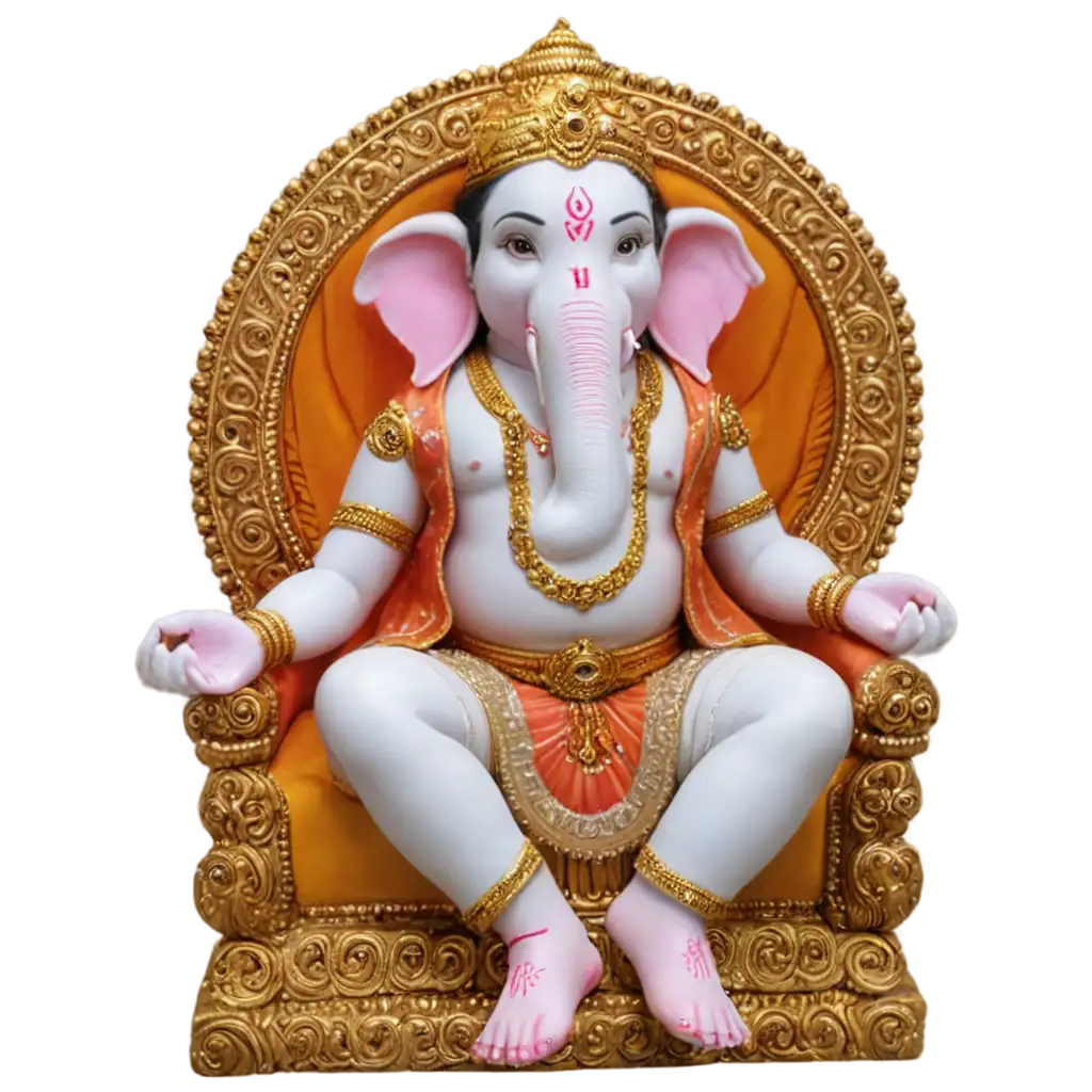 Ganeshji-Sitting-on-His-Throne-PNG-Image-Divine-Majesty-in-HighResolution-Clarity