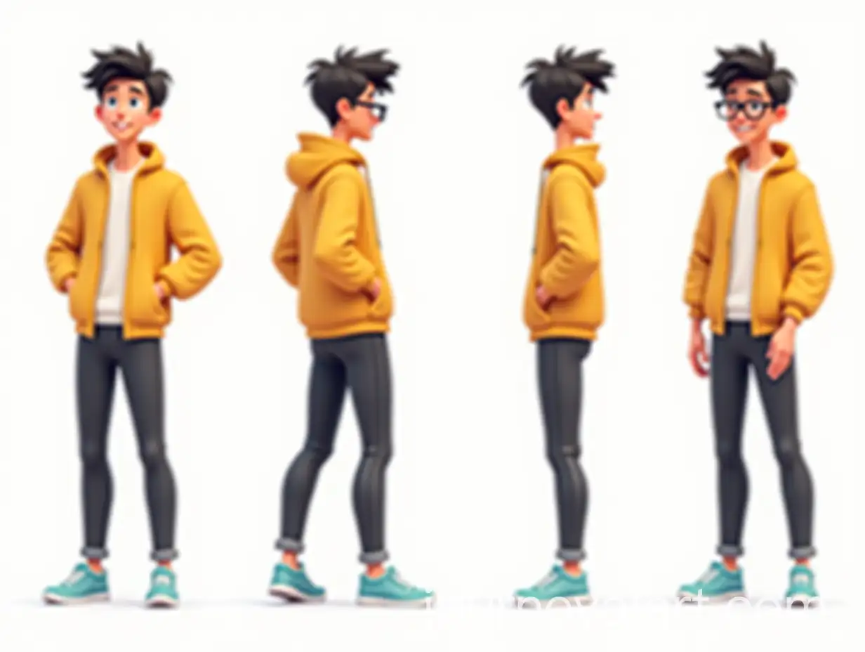 FullBody-2D-Cartoon-Character-Sheet-of-a-20YearOld-Cambodian-Man-in-Gold-Jacket-and-Black-Pants