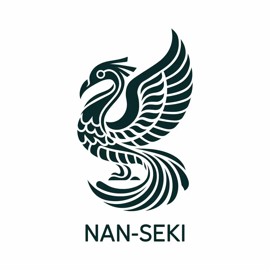 LOGO-Design-for-NanSeki-Elegant-Mythical-Bird-Symbol-with-Clear-Background