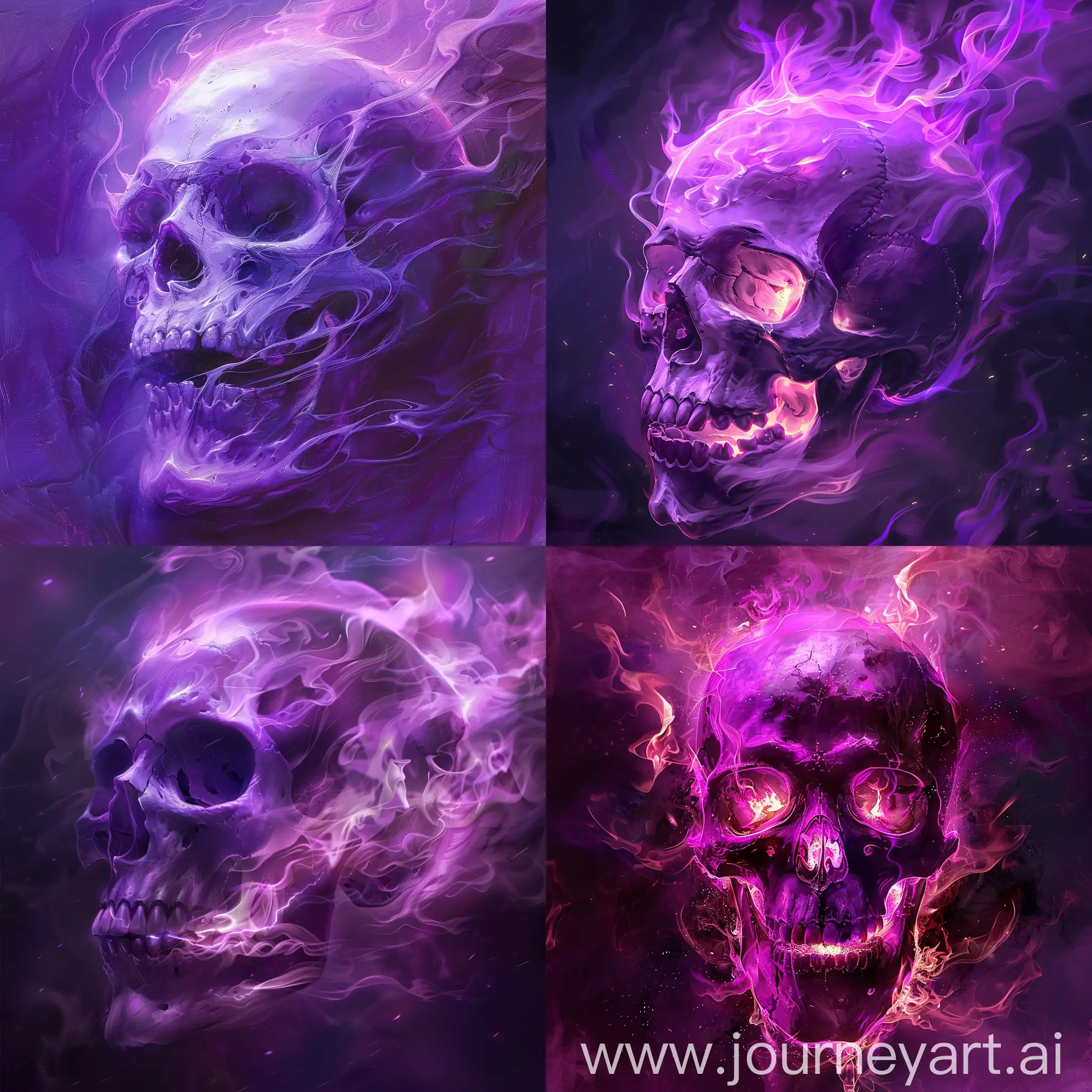 Purple-Flaming-Skull-in-Cool-Artistic-Style