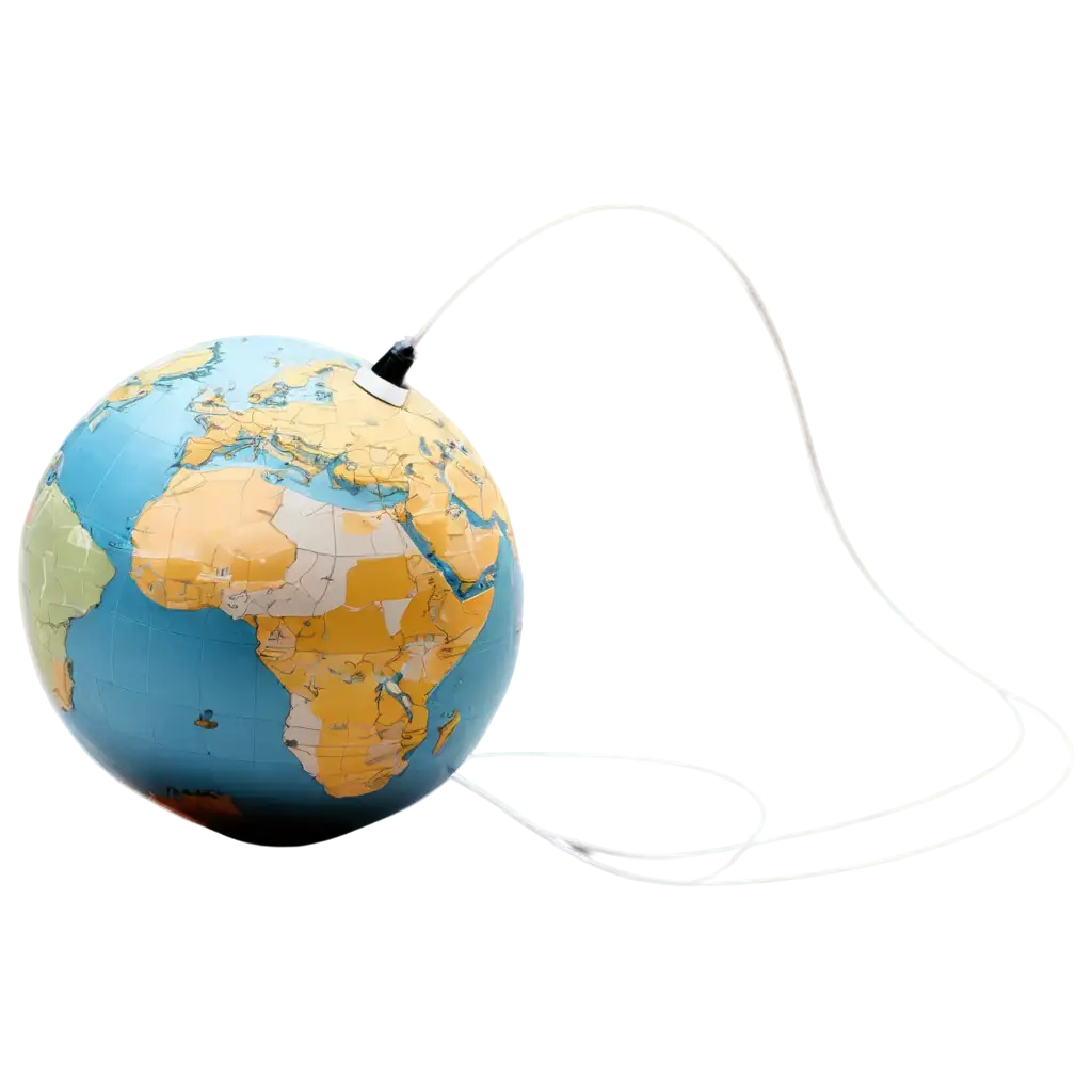 Computer-Mouse-Wire-Connected-to-Globe-PNG-A-Symbol-of-Global-Connectivity-and-Technology