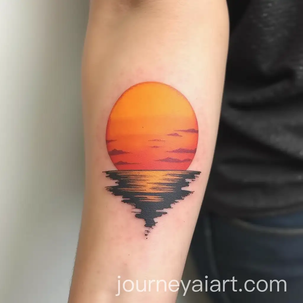 Minimalist-Sunrise-or-Sunset-Tattoo-Design-with-Sun-and-Horizon-Line