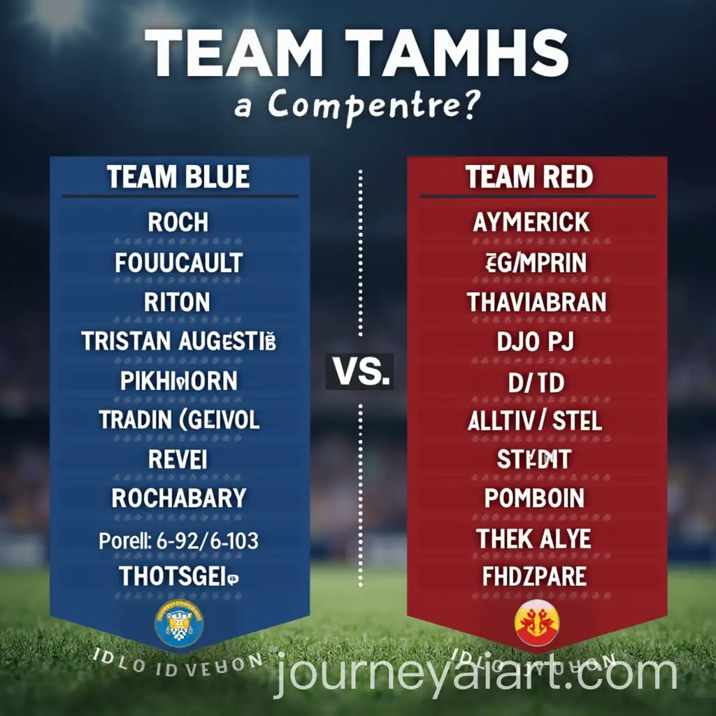 Football-Match-Team-Presentation-with-Blue-and-Red-Teams