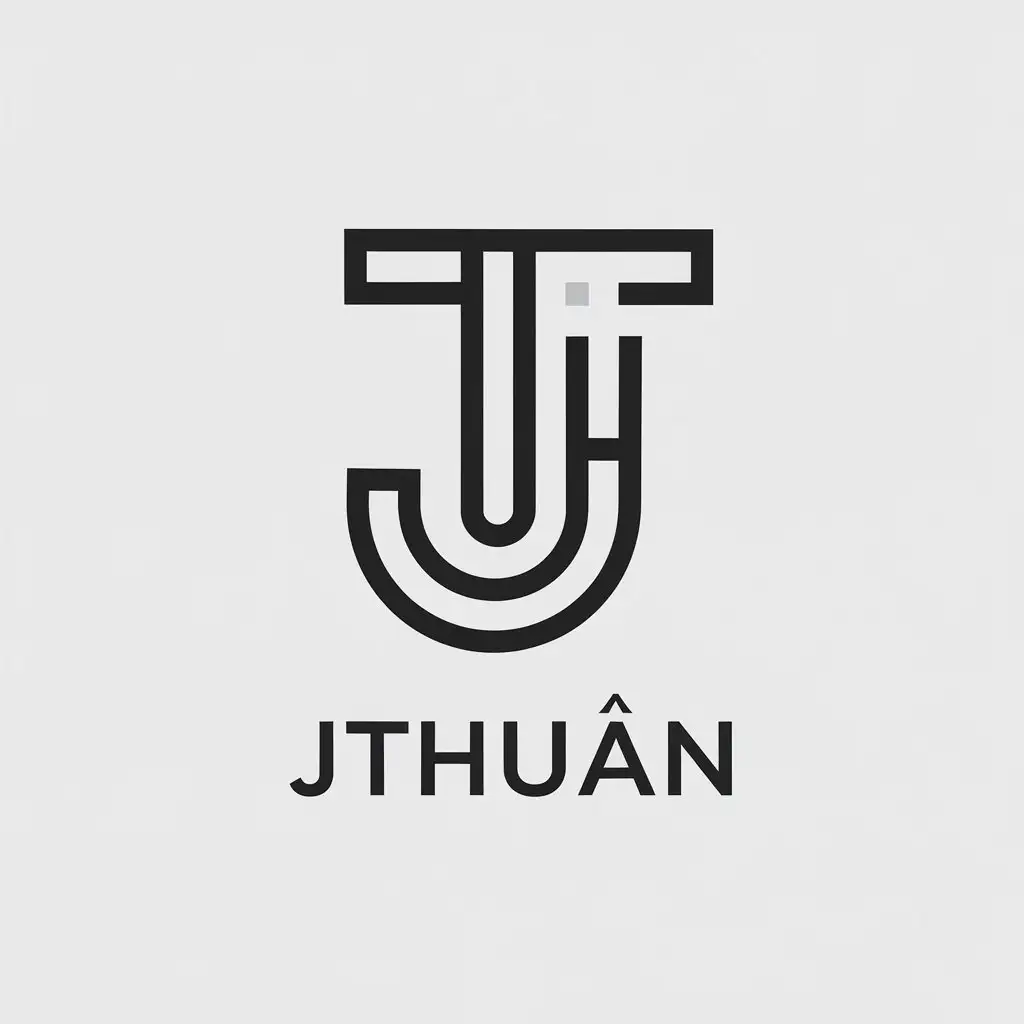 a vector logo design,with the text "JTHUAN", main symbol:font design,Minimalistic,be used in bathroom industry,clear background