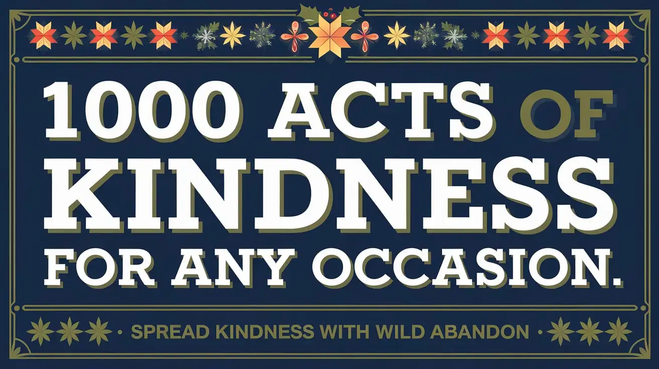 Creative Typography Design Celebrating 1000 Acts of Kindness