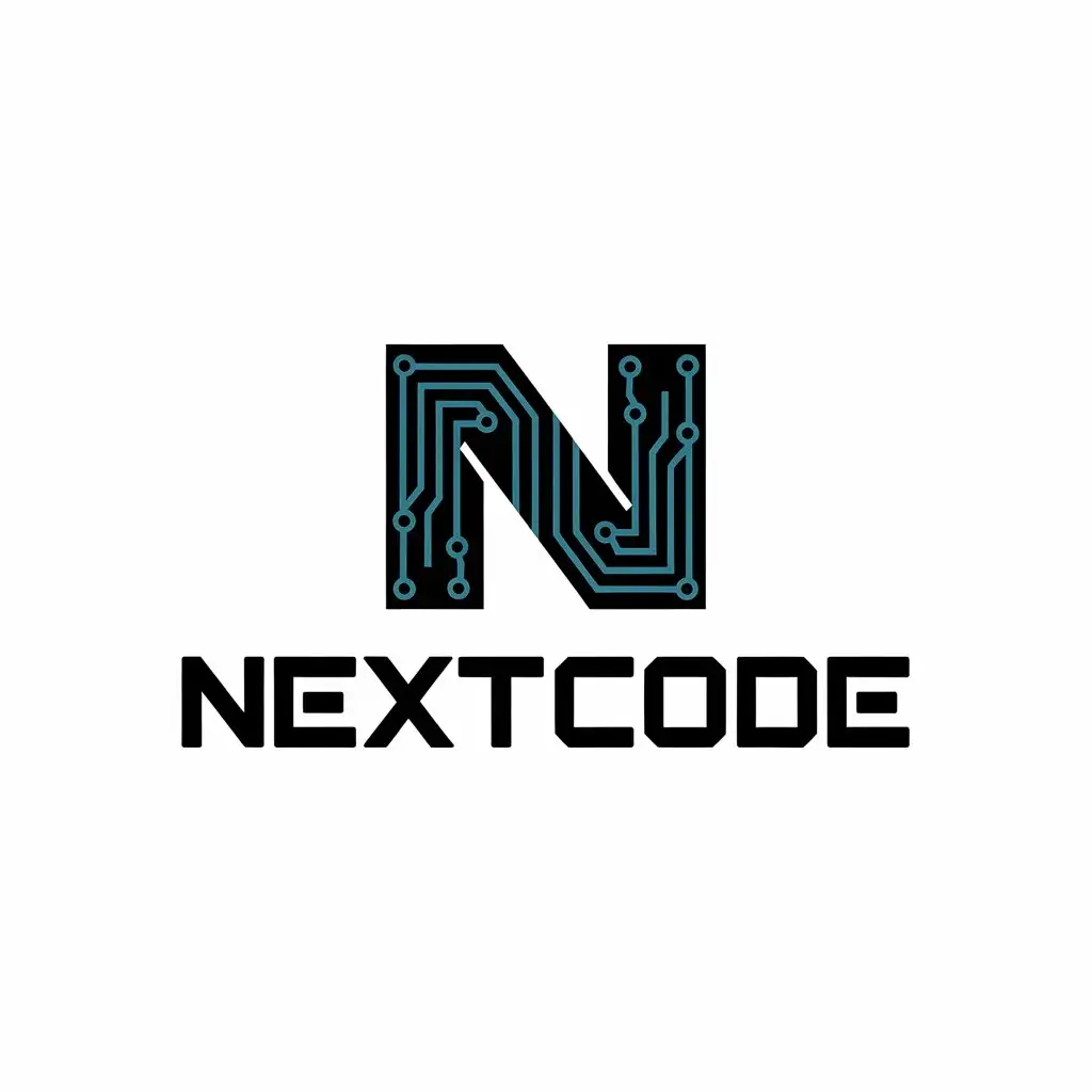 LOGO-Design-For-NextCode-Modern-Tech-Logo-with-Geometric-Shapes-and-Coding-Theme