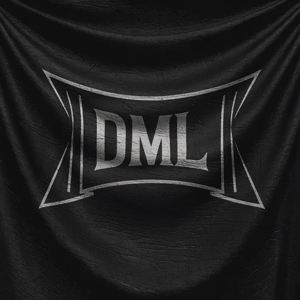 LOGO Design for DML Solid Black Banner with Woven Texture and Minimalistic Theme