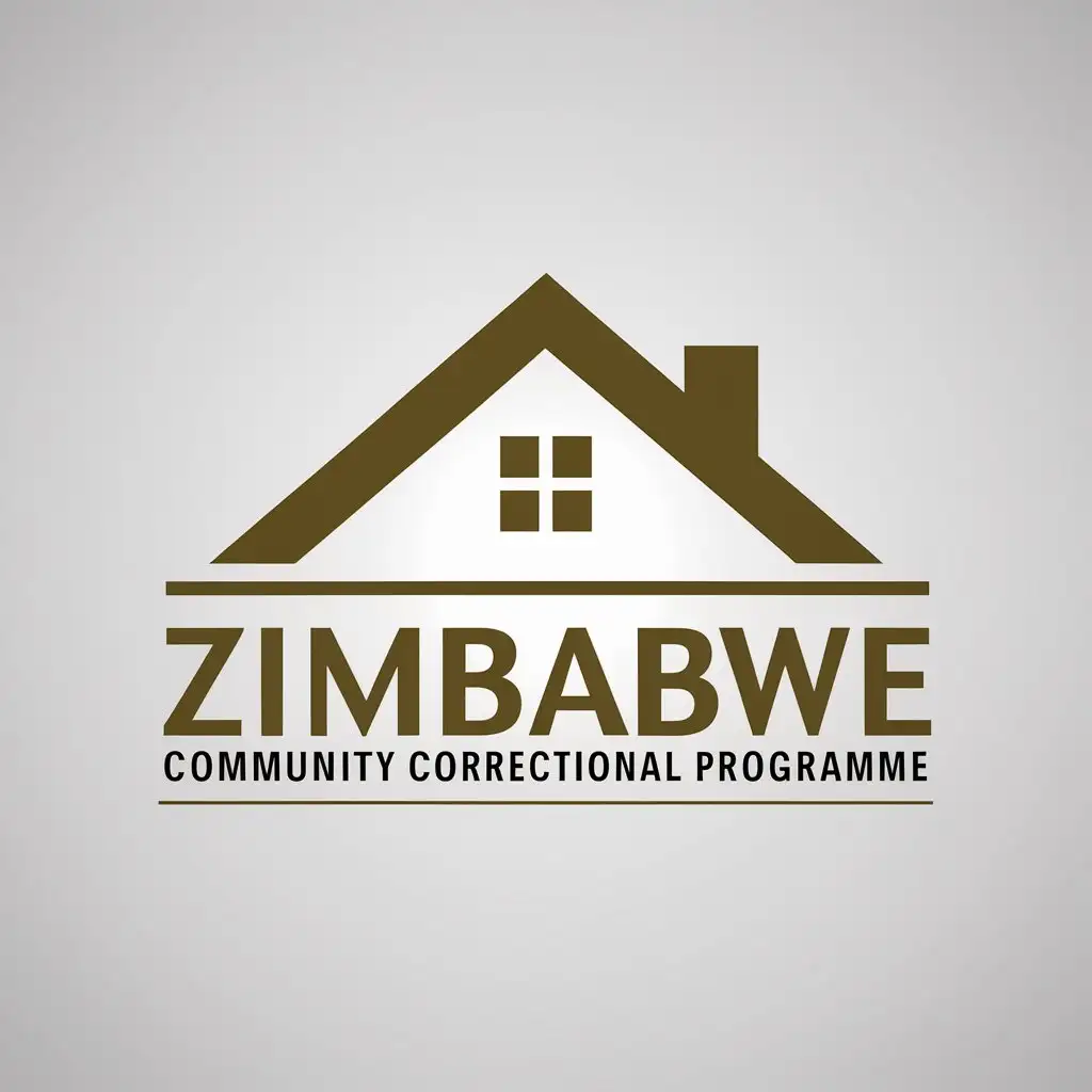 LOGO Design For Zimbabwe Community Correctional Programme House Roof Symbol in Vector Art