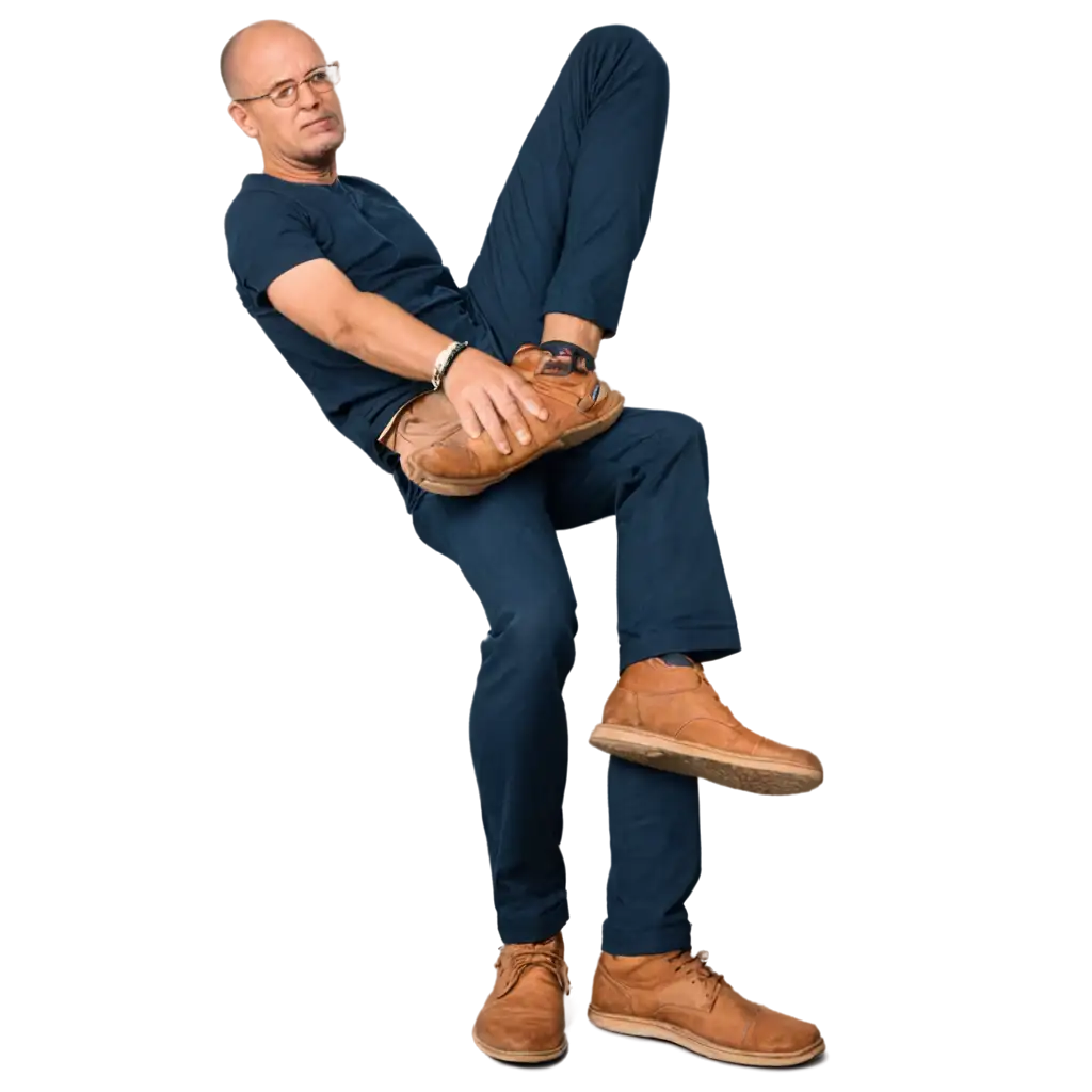 HighQuality-PNG-Image-of-a-Man-with-One-Foot-Resting-on-Another-Foot-for-Various-Applications