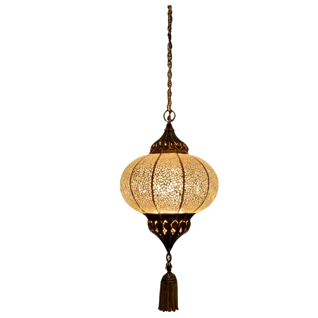 Islamic-Hanging-Lamp-in-Golden-Color-PNG-for-Elegant-Design-and-Decoration