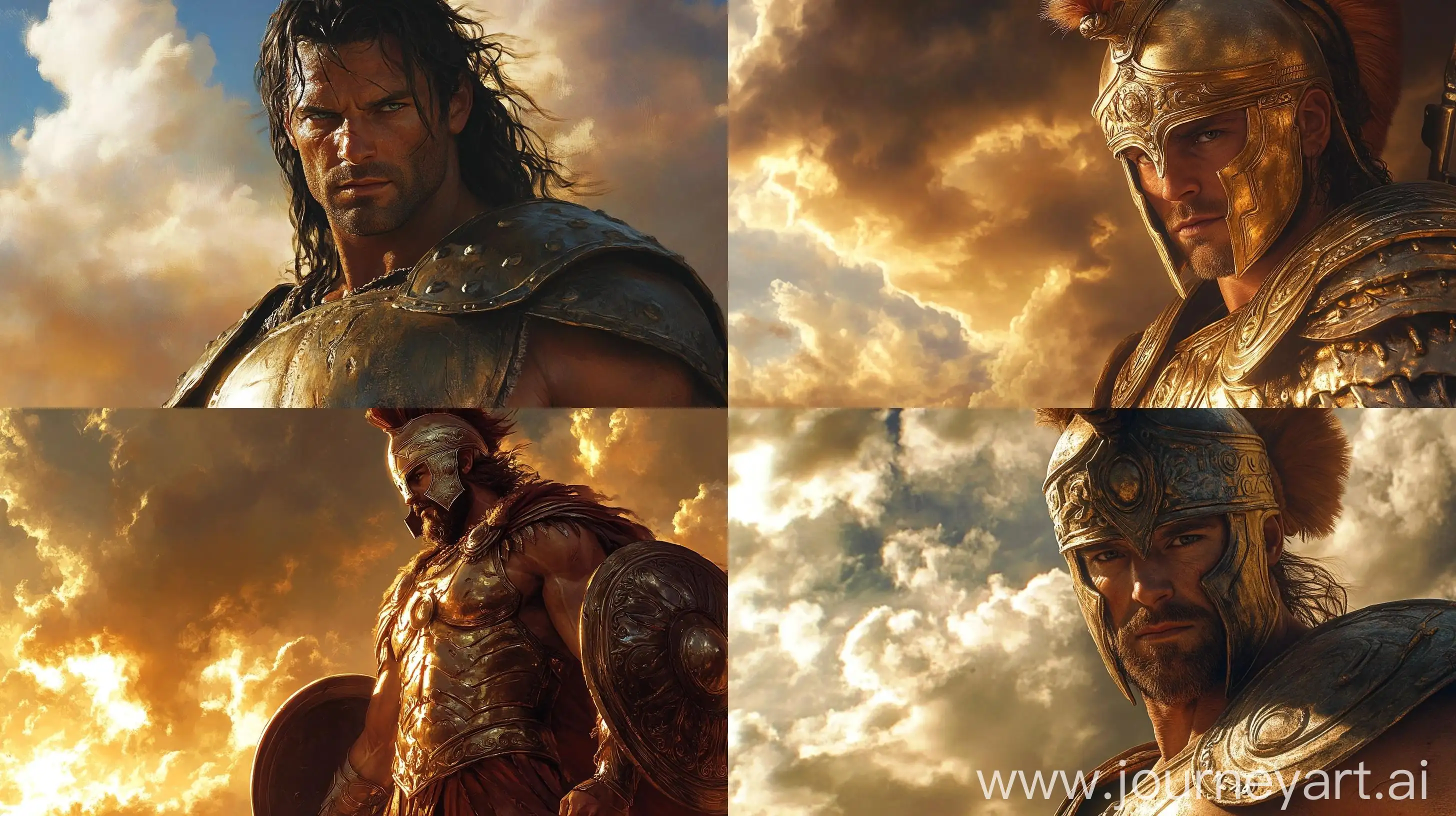 Epic-Closeup-Portrait-of-Achilles-in-Dramatic-Sunlit-Sky