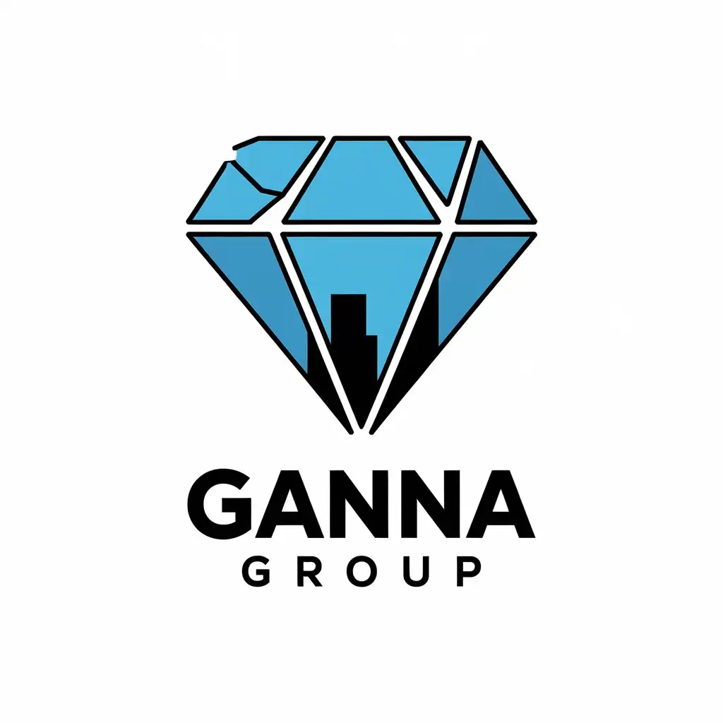 LOGO-Design-for-GANNA-Group-Gem-Symbol-for-Glass-Facades-in-Construction-Industry