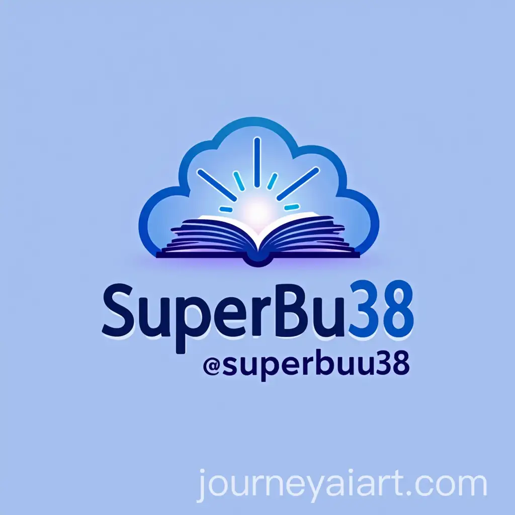 Minimalist-Logo-Design-for-SuperAI-Art-Prompt-ExpansionBuu38-Featuring-BrainShaped-Cloud-and-Open-Book