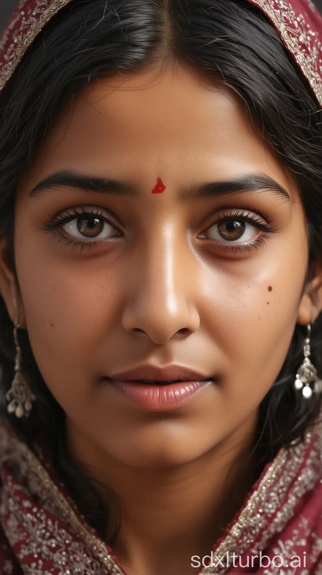 indian girl, aged 22, fairl complextion, looks realistic