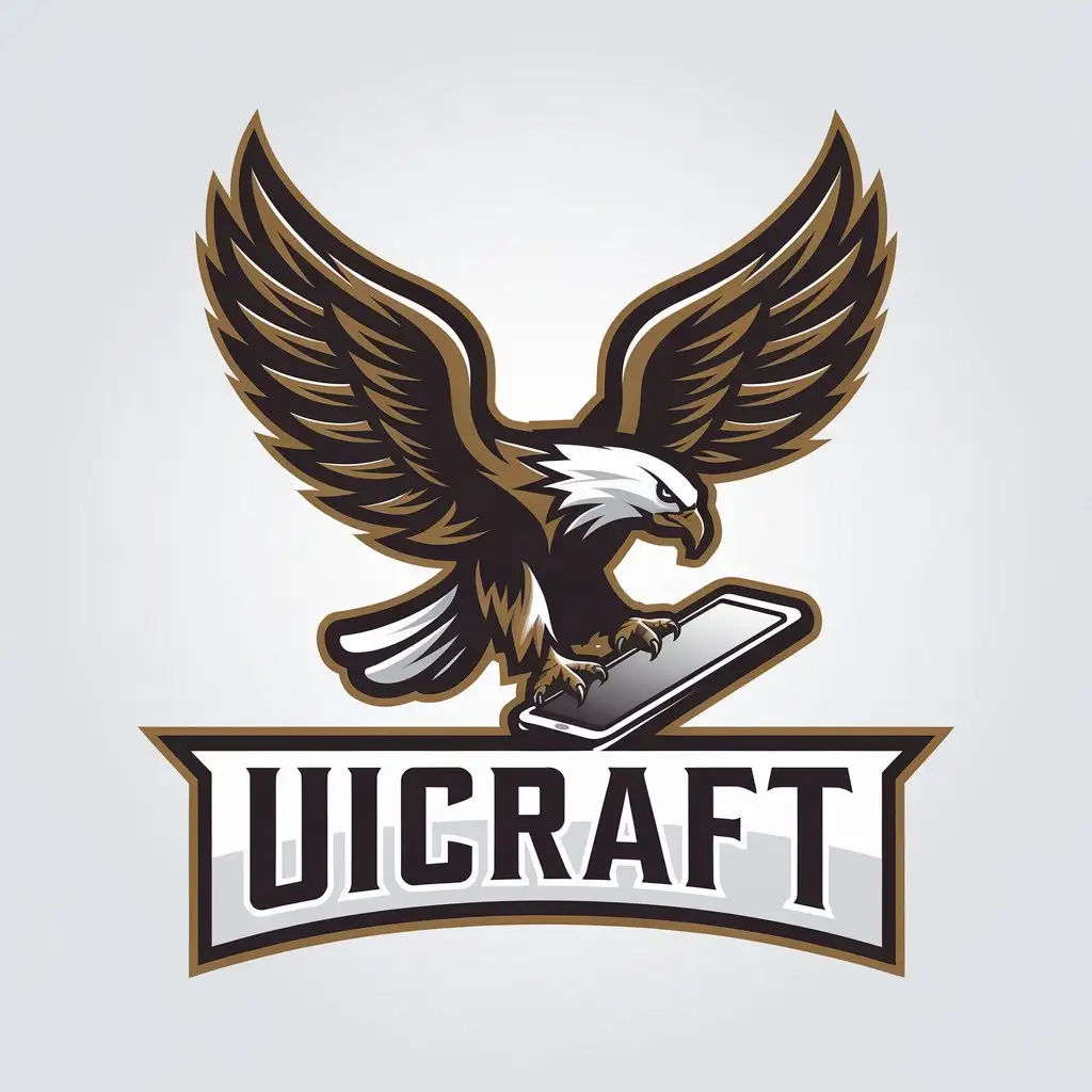 LOGO Design for uicraft Vector Eagle Symbol for Technology Industry