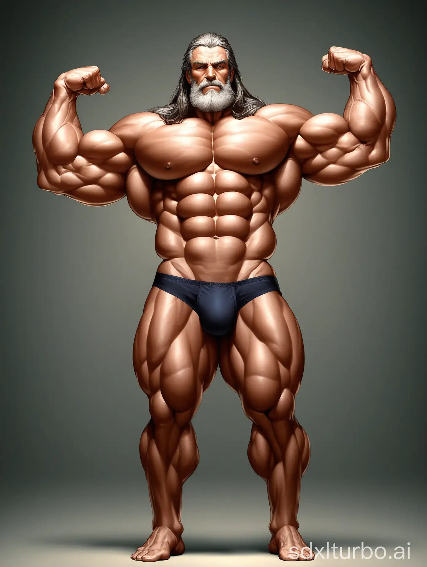 Very-Strong-Elderly-Man-Displaying-Massive-Biceps-and-Abs