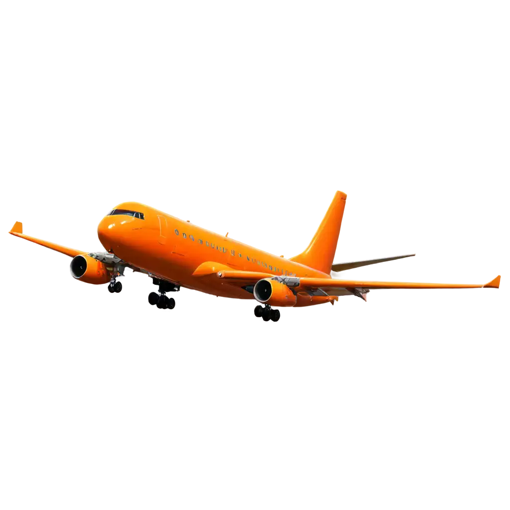 HighQuality-PNG-of-One-Orange-Cargo-Aeroplane-for-Versatile-Applications