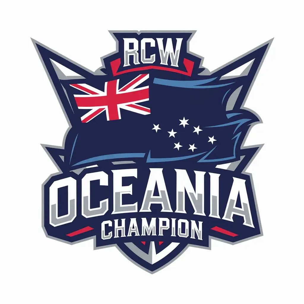 LOGO Design For RCW Oceania Champion Vector with Oceania Flag Theme