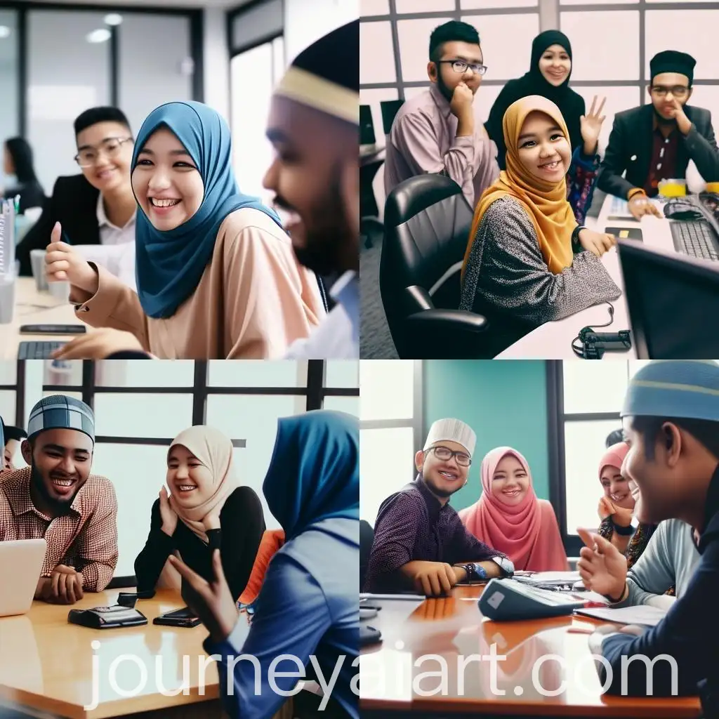 Young-Professionals-Discussing-in-Office-Setting-with-Smiles