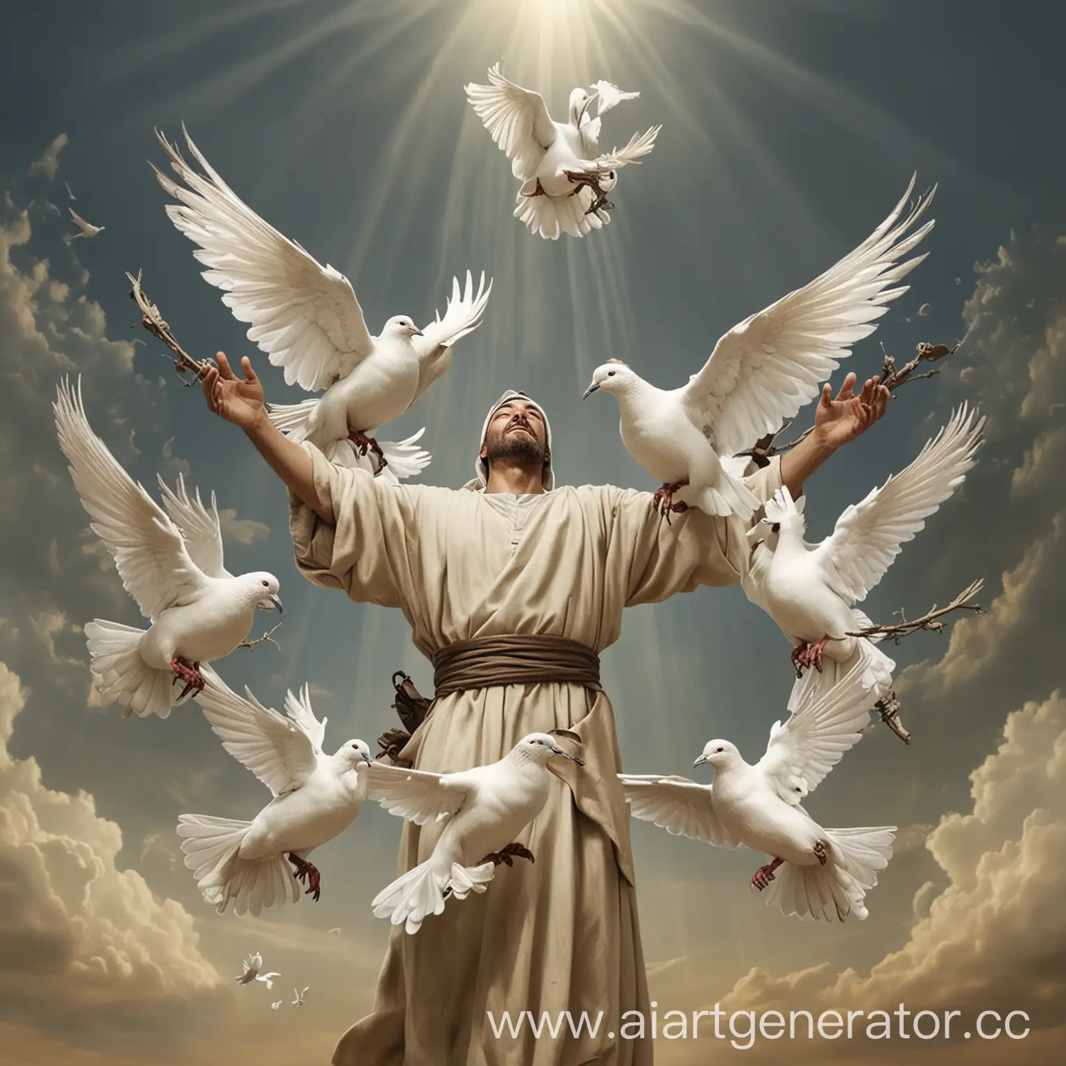 Doves-Carrying-Worker-in-Christ-Pose