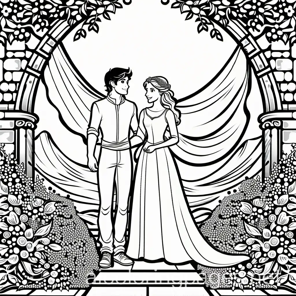 Percy-Jackson-and-Annabeth-Chase-Wedding-Coloring-Page