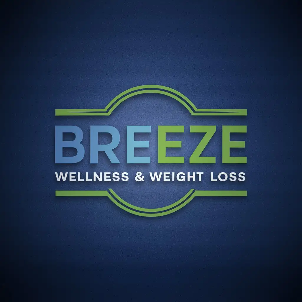 LOGO Design For Breeze Wellness Weight Loss Distinctive Blue and Green Theme