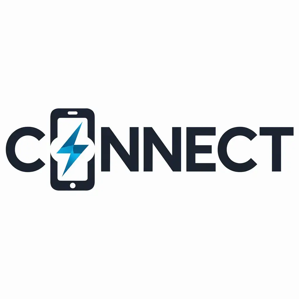 LOGO Design for Connect Phone Symbol with Moderate Style for Technology Industry