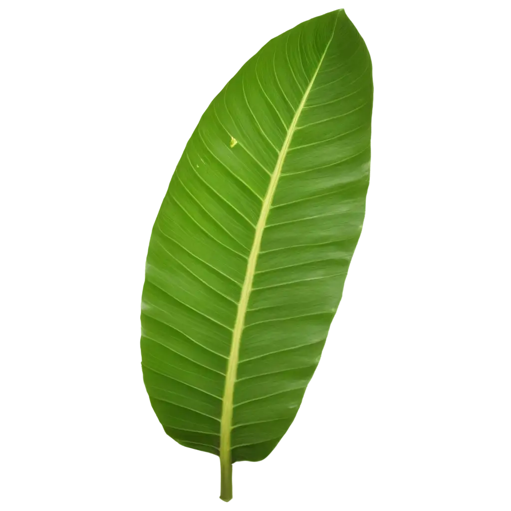 Vertical-View-of-Single-Banana-Leaf-PNG-Image-Freshness-in-Detail