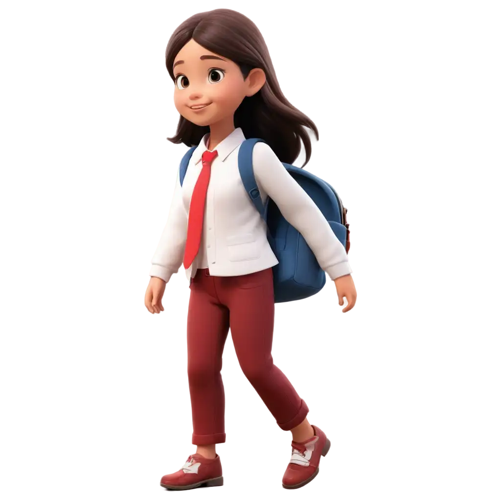 PNG-Image-of-Little-Girl-in-Indonesian-School-Uniform-Animation-of-a-Young-Student-with-School-Bag