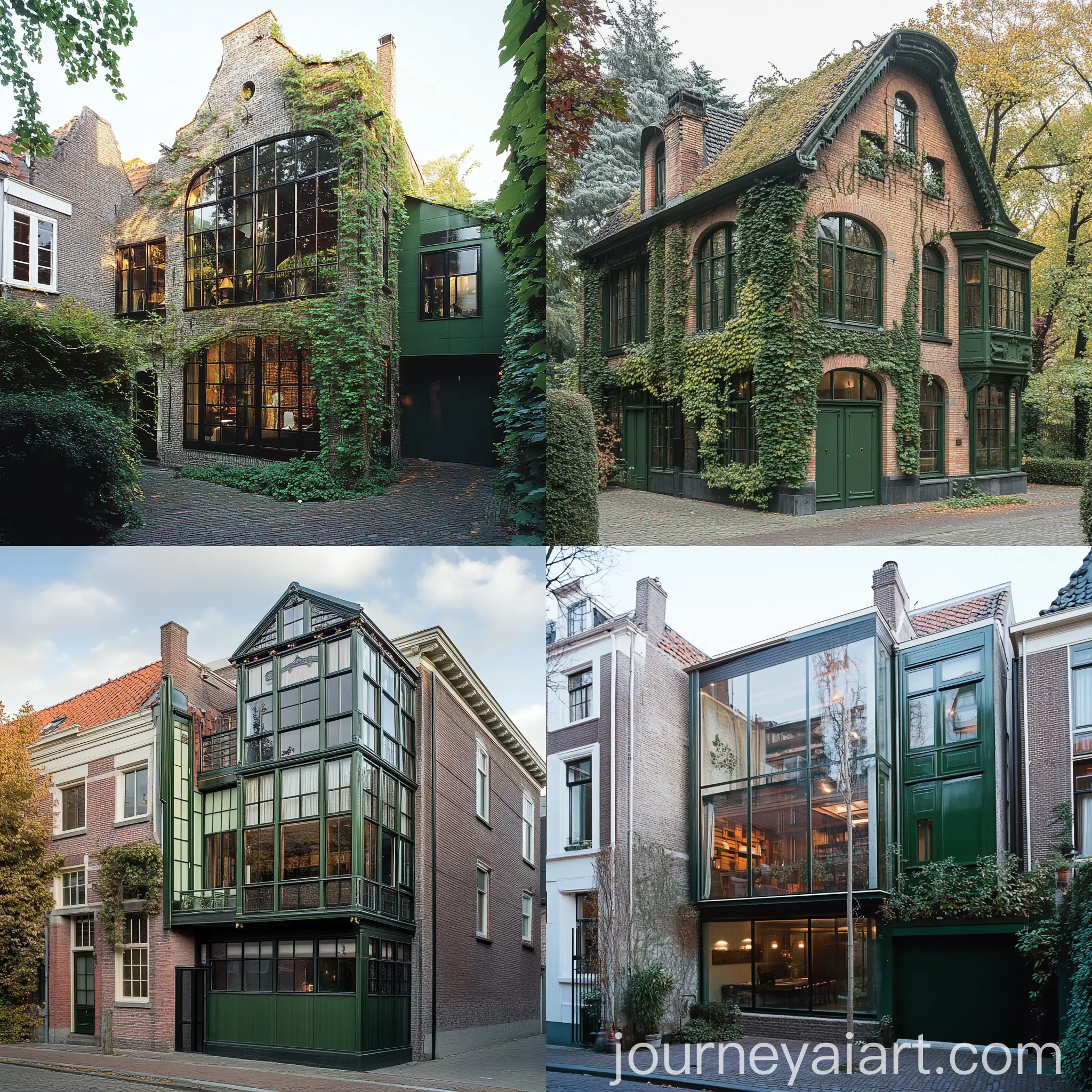 Imperiled-Old-European-Stock-Exchange-with-Attached-Green-House