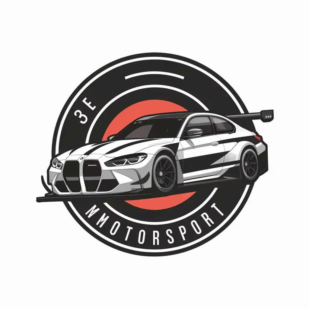 LOGO-Design-for-3E-MotorSport-BMW-M3-G80-Inspired-Vector-Logo-for-Automotive-Industry