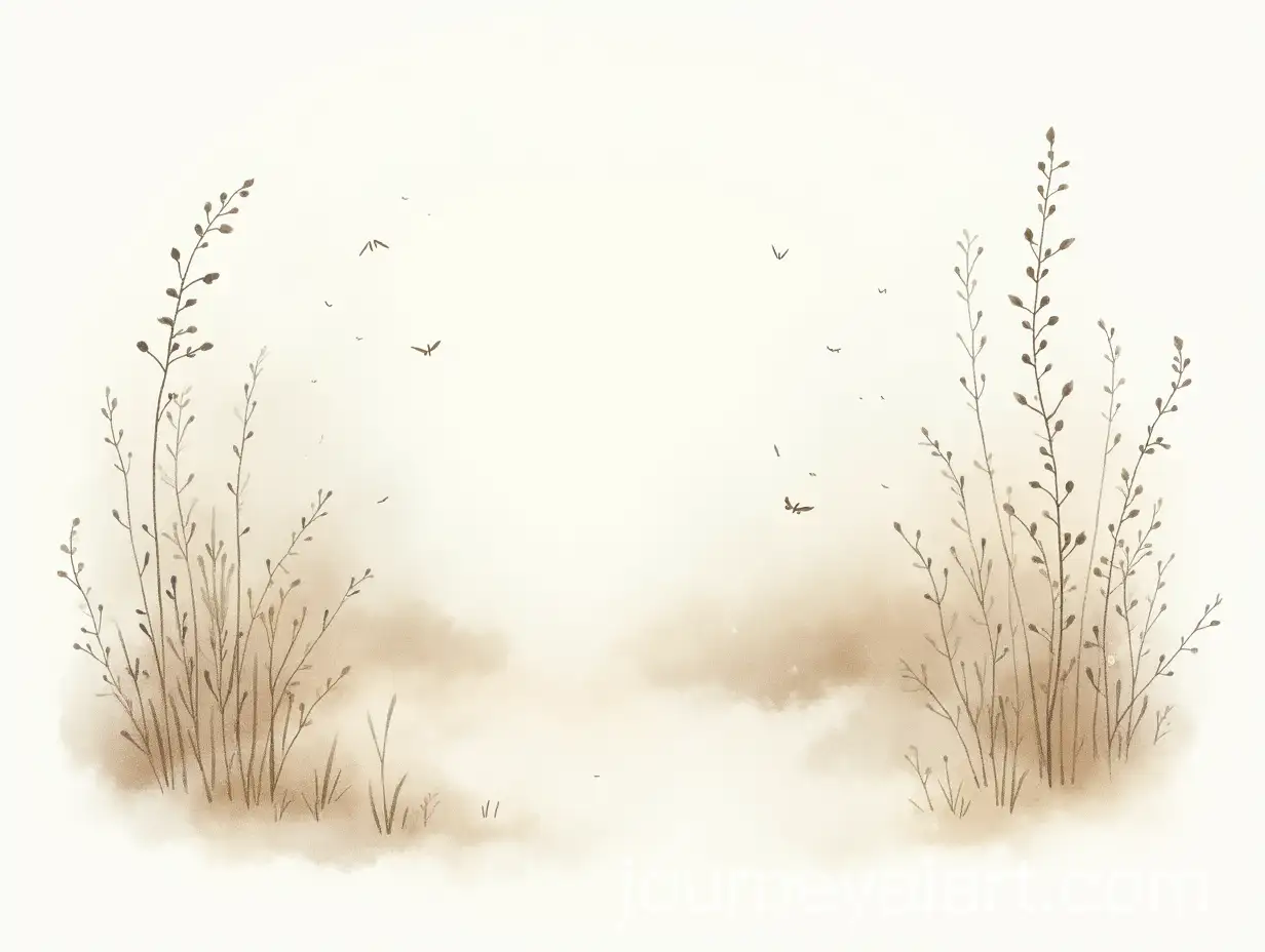 Dreamy-Watercolor-Sand-Hours-with-Forest-Essence-on-Monochrome-Background