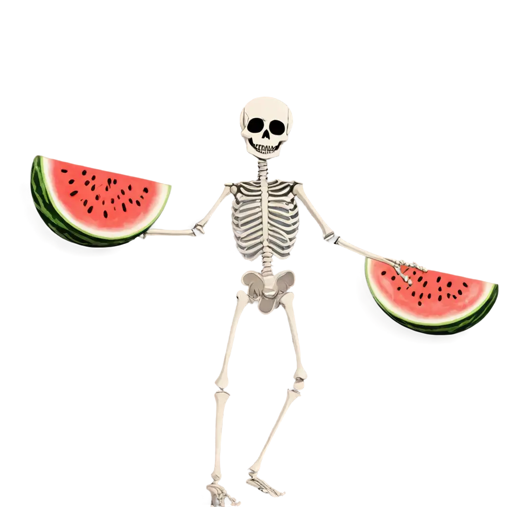 Skeleton-Watermelon-and-Sun-Collage-PNG-Unique-and-Vibrant-Image-Design