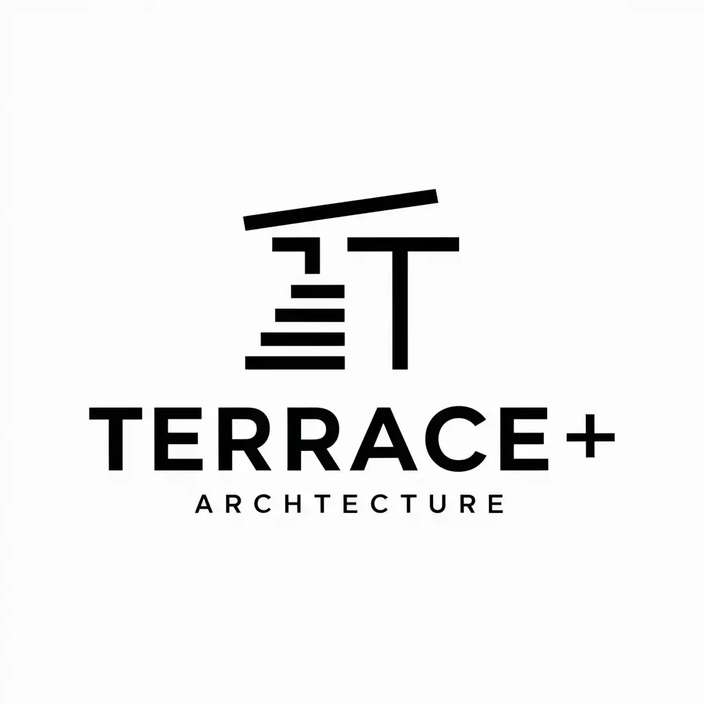 a logo design,with the text "Terrace+", main symbol:Terrace,Moderate,clear background