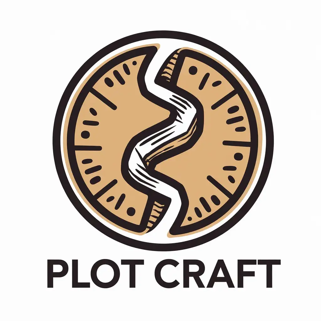 LOGO Design for Plot Craft Vector Circle Symbol for Entertainment Industry