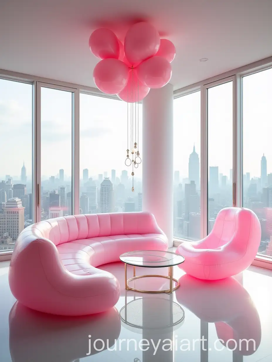 Modern-Penthouse-with-Transparent-Inflatable-Balloon-Furniture-in-New-York-City