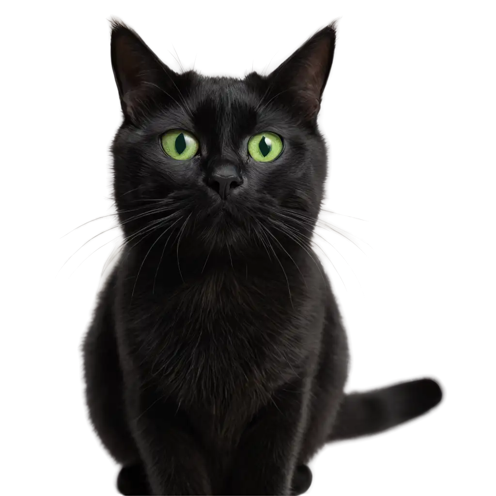 HighQuality-PNG-Image-of-a-Black-Cat-with-Green-Eyes-for-Versatile-Use