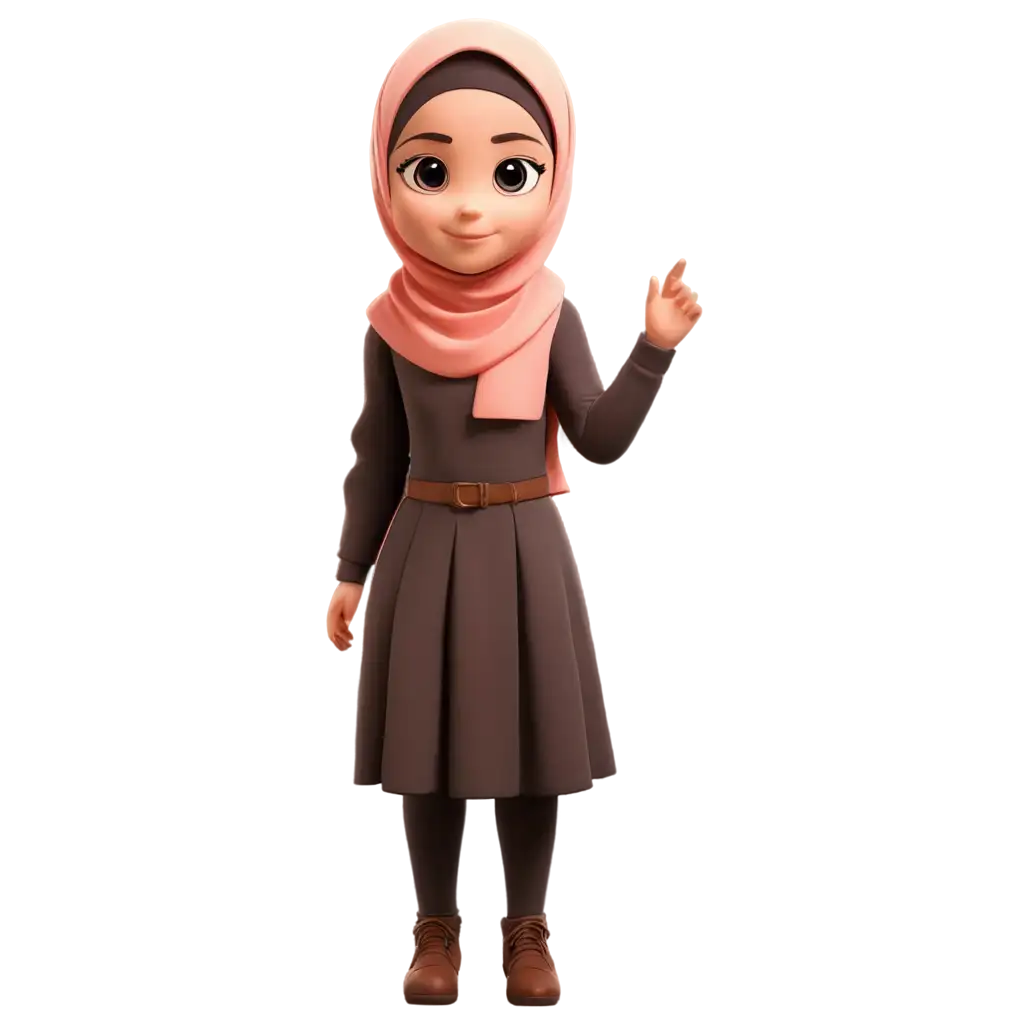 Cartoon-Girl-with-Hijab-PNG-HighQuality-Transparent-Image-for-Diverse-Uses