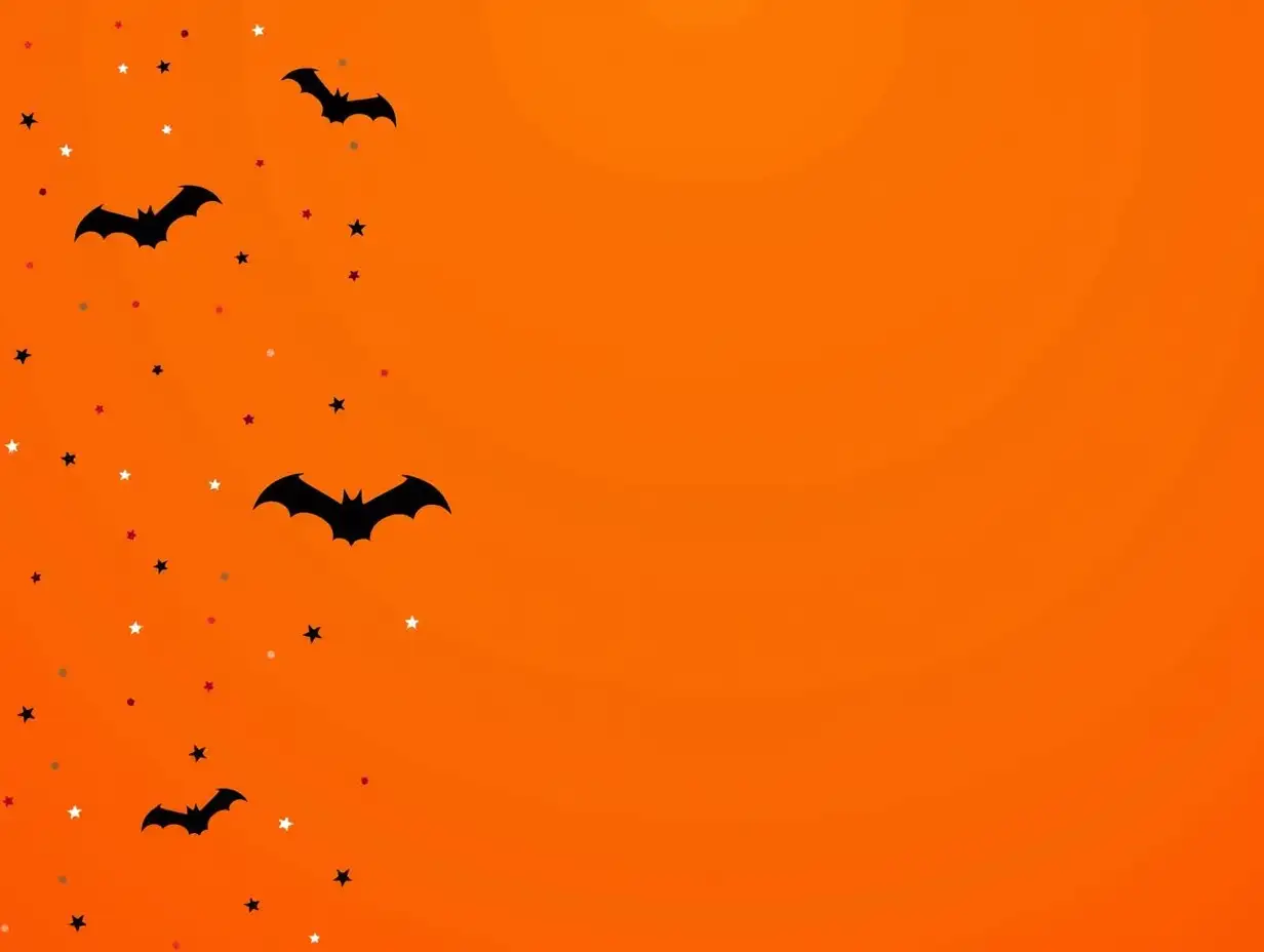 Spooky-Halloween-Invitation-Black-Bats-on-Vibrant-Orange-Background