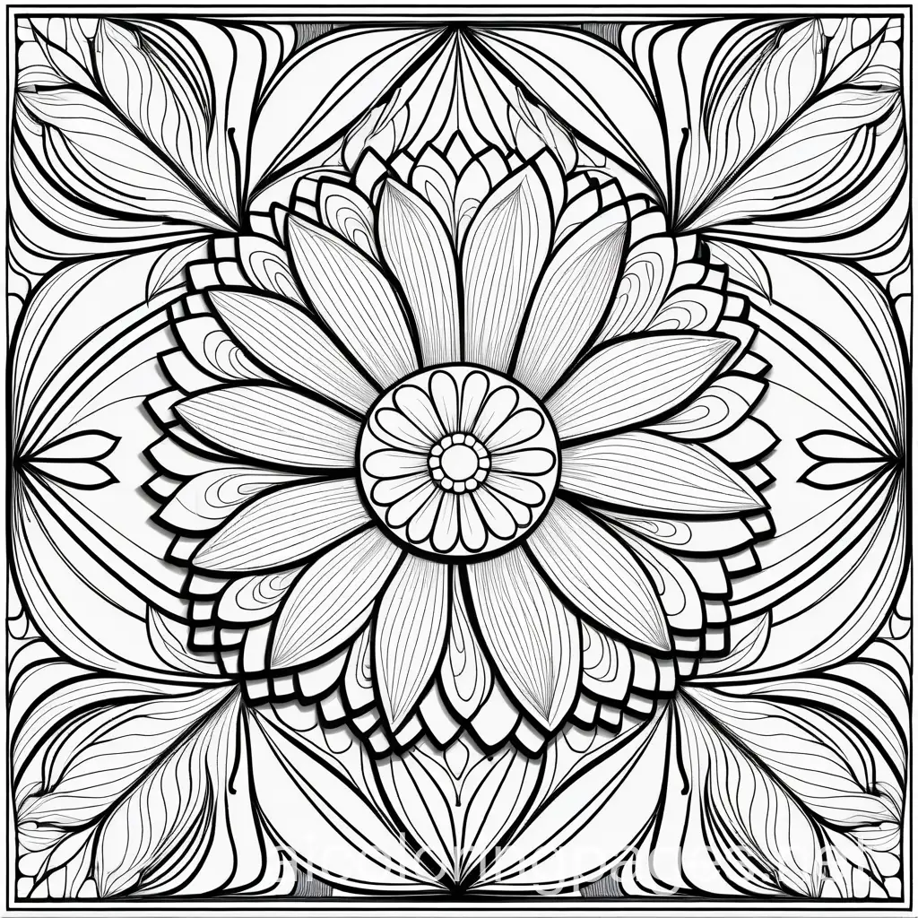 Simplicity-in-Zentangle-Flower-Coloring-Page