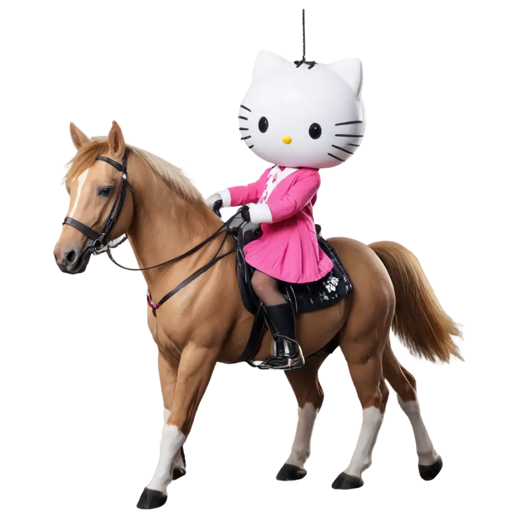 Hello-Kitty-Riding-a-Horse-PNG-HighQuality-Image-for-Creative-Use